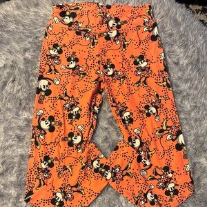 LuLaRoe OS Orange Disney Minnie Mouse Leggings